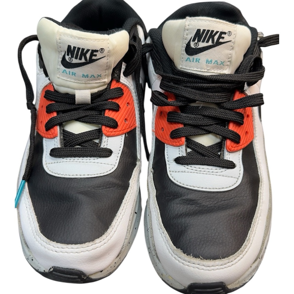 Nike Kids Black White Orange Air Max Sneakers
